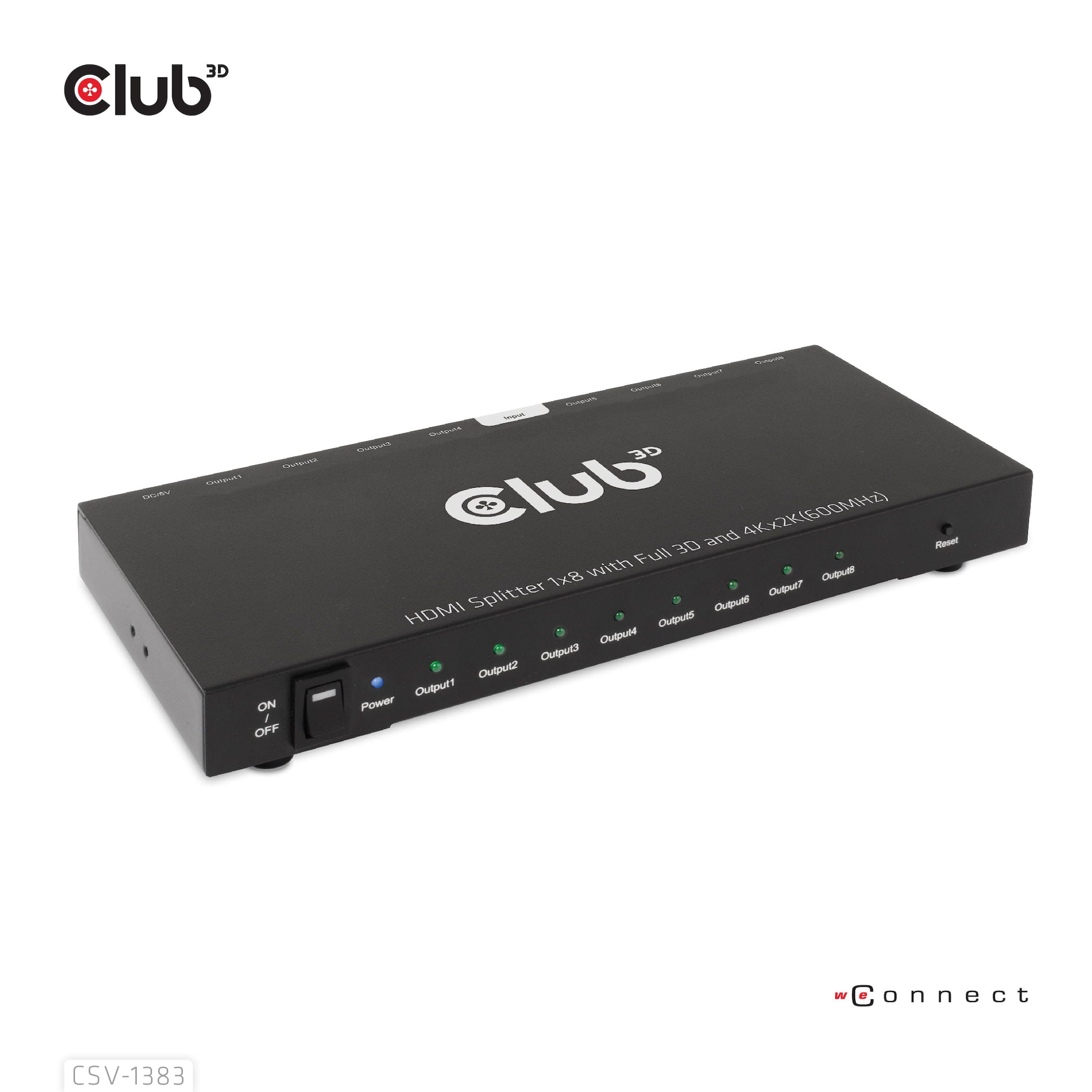 CLUB3D CSV-1383 video-splitter HDMI 8x HDMI - Billede 2