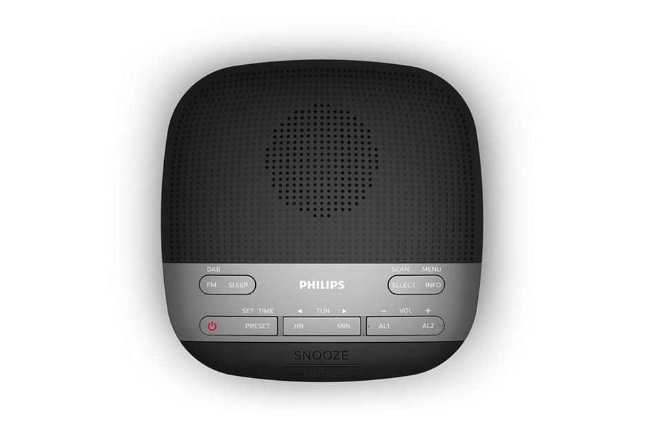 Philips TAR3505/12 radio Ur Digital Sort, Grå - Billede 3