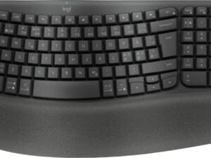Logitech Wave Keys tastatur RF trådløs + Bluetooth QWERTY Dansk, Finsk, Norsk, Svensk Grafit