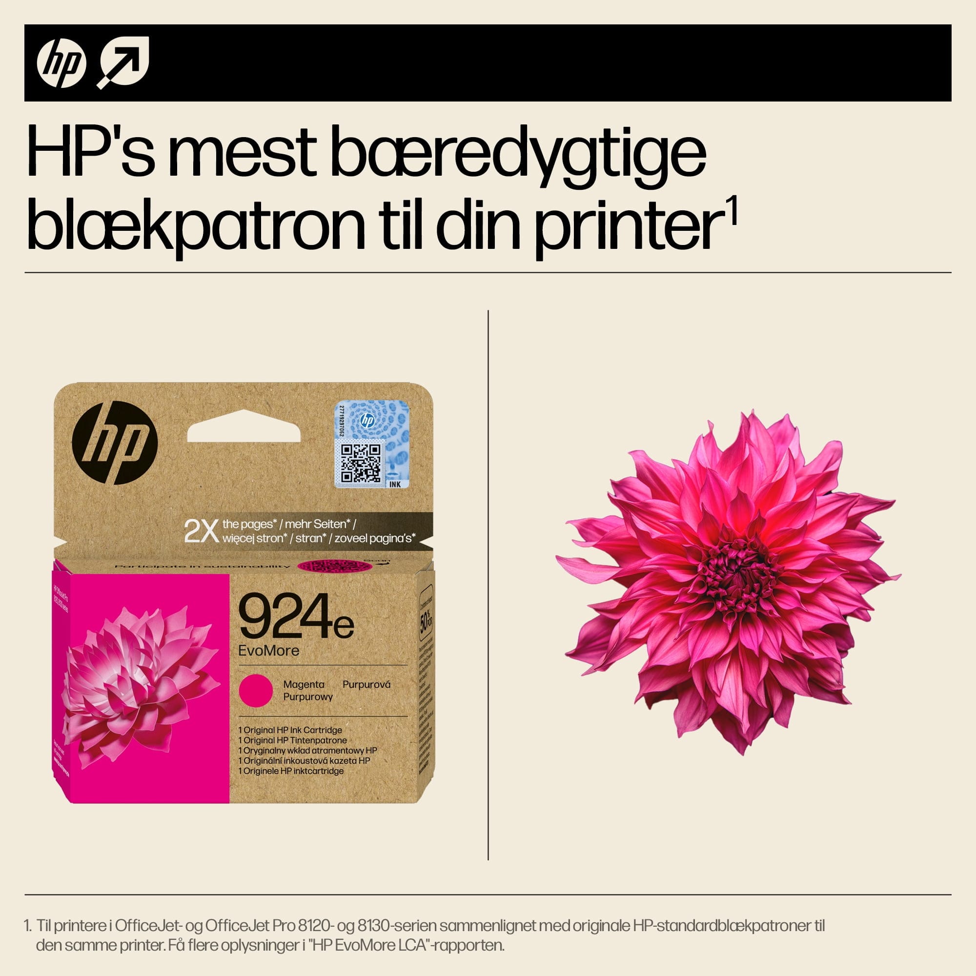 HP 924e EvoMore Magenta Original Ink Cartridge blækpatron 1 stk - Billede 6