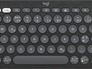 Logitech Pebble Keys 2 K380s tastatur RF trådløs + Bluetooth QWERTY Dansk, Finsk, Norsk, Svensk Grafit