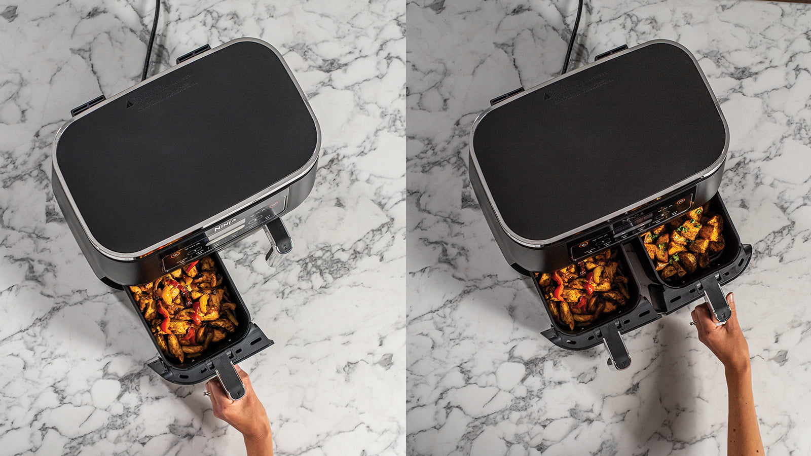 Ninja AF300 Dobbelt 7,6 L Enkeltstående 1690 W Varmluftsteger Sort - Billede 6