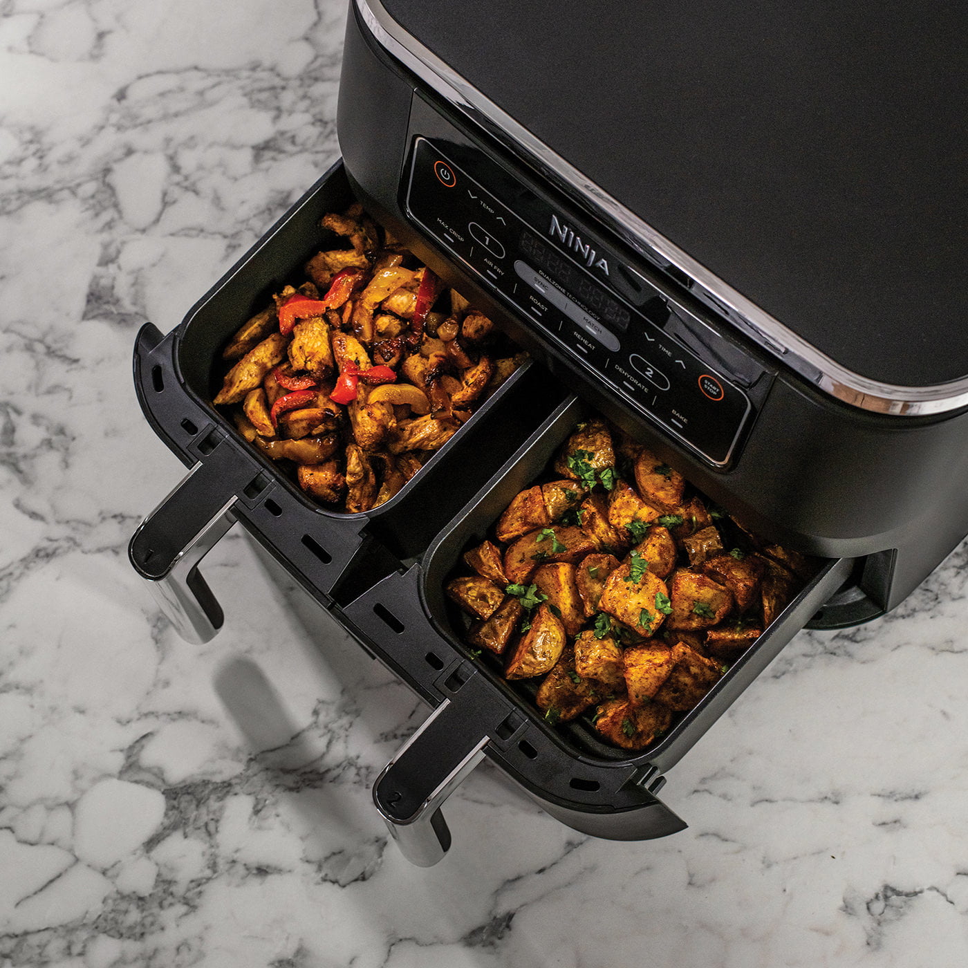Ninja AF300 Dobbelt 7,6 L Enkeltstående 1690 W Varmluftsteger Sort - Billede 11