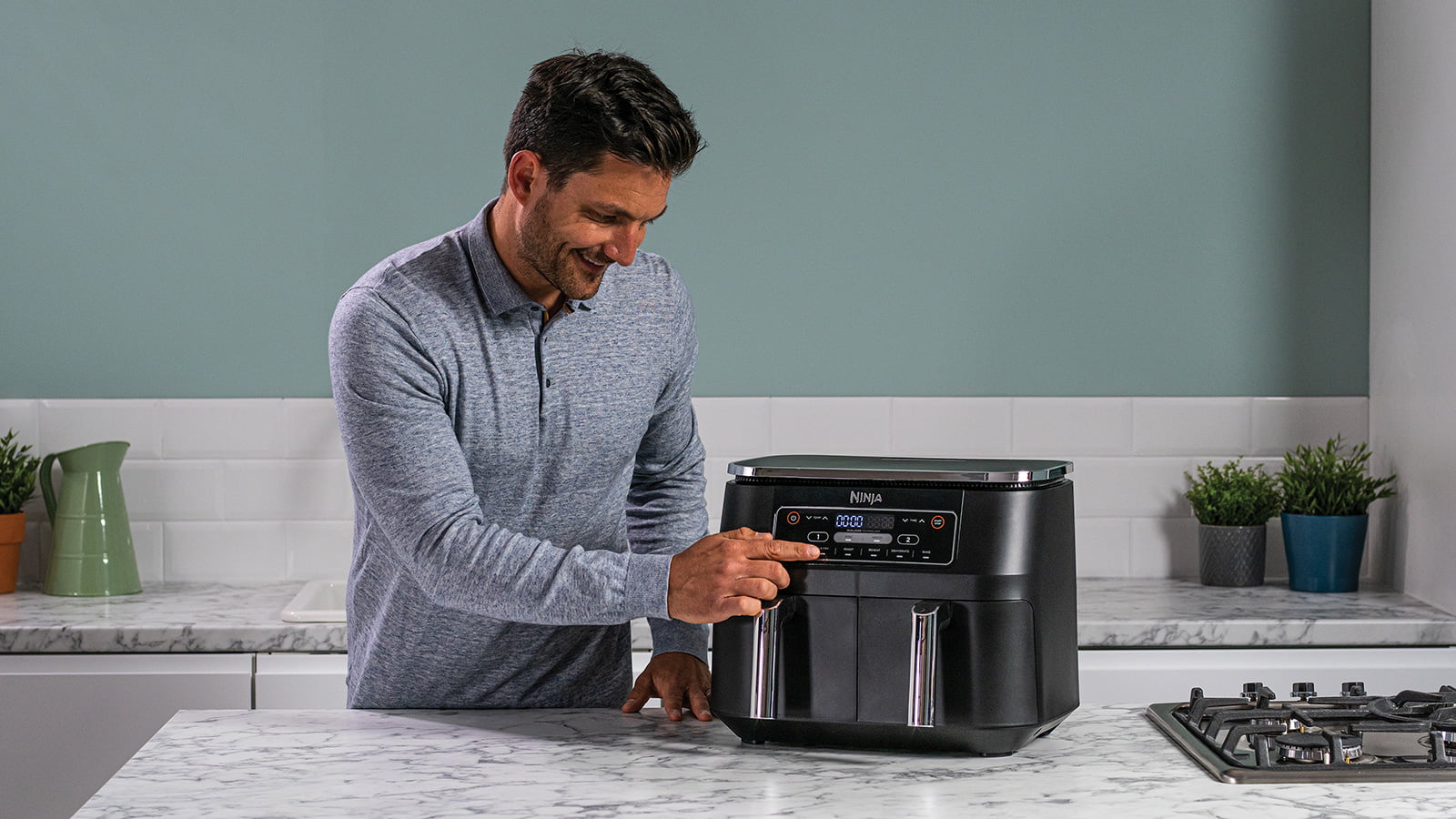Ninja AF300 Dobbelt 7,6 L Enkeltstående 1690 W Varmluftsteger Sort - Billede 8