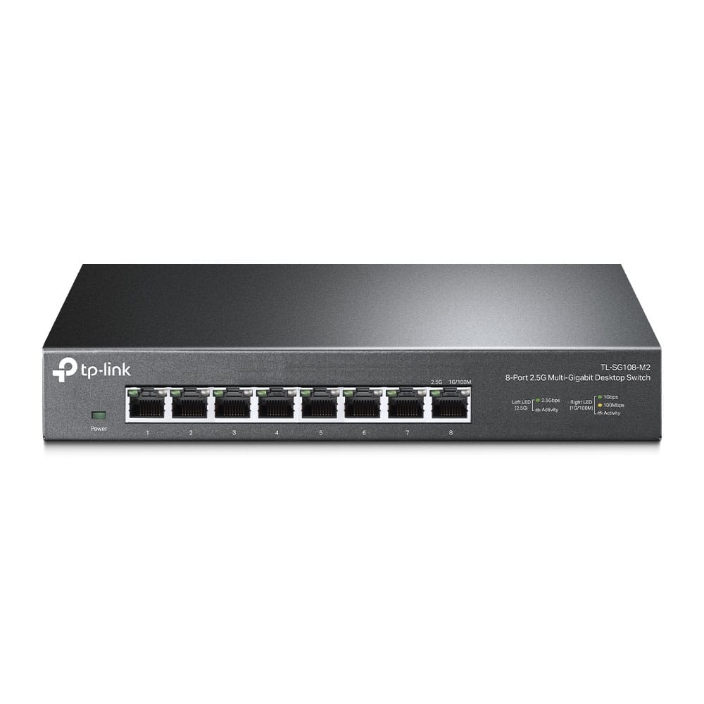 TP-Link TL-SG108-M2 netværksswitch Ikke administreret 2.5G Ethernet (100/1000/2500) Sort - Billede 2