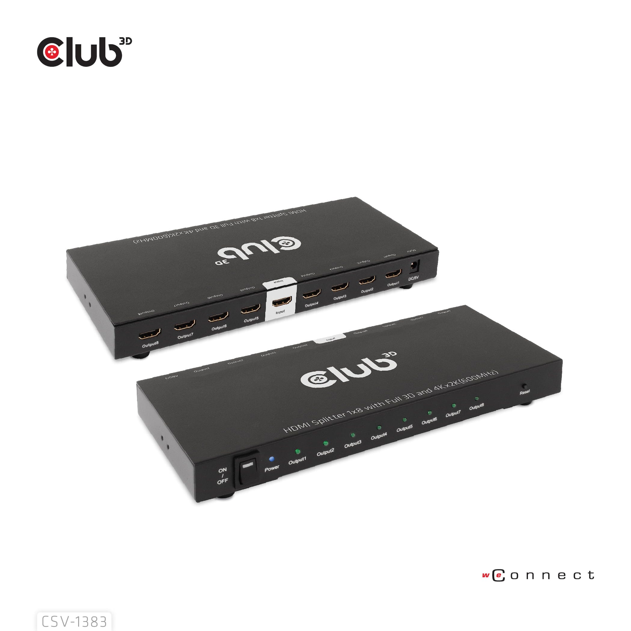 CLUB3D CSV-1383 video-splitter HDMI 8x HDMI - Billede 6