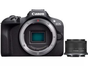 Canon EOS R100 + RF-S 18-45mm F4.5-6.3 IS STM Kit MILC 24,1 MP CMOS 6000 x 4000 pixel Sort