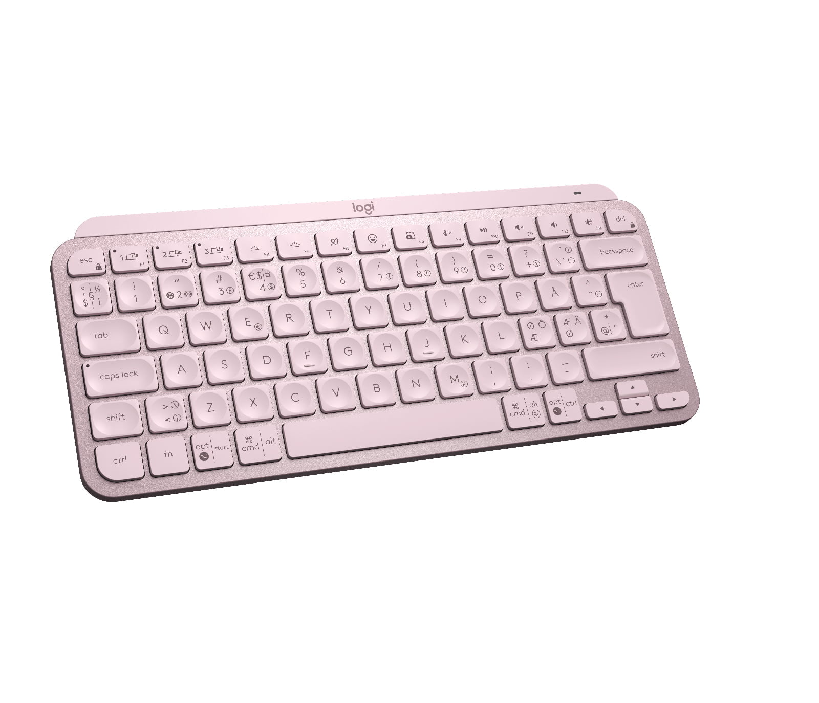 Logitech MX Keys Mini tastatur RF trådløs + Bluetooth QWERTY Nordisk Lyserød - Billede 2