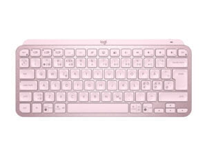 Logitech MX Keys Mini tastatur RF trådløs + Bluetooth QWERTY Nordisk Lyserød