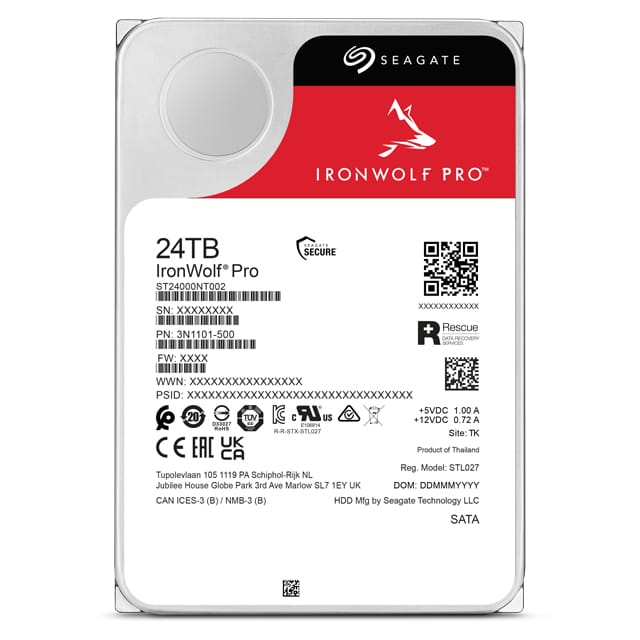 Seagate IronWolf Pro ST24000NT002 harddisk 24 TB 7200 rpm 512 MB 3.5" Serial ATA III - Billede 4