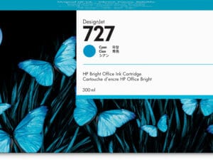 HP 727 300-ml Cyan DesignJet Ink Cartridge blækpatron 1 stk Original Højt (XL) udbytte Blå