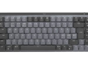 Logitech MX Mini Mechanical tastatur RF trådløs + Bluetooth QWERTY Dansk, Finsk, Norsk, Svensk Grafit, Grå