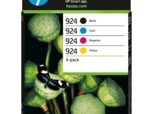 HP 924 CMYK Original Ink Cartridge 4-Pack blækpatron Sort, Blå, Magenta, Gul