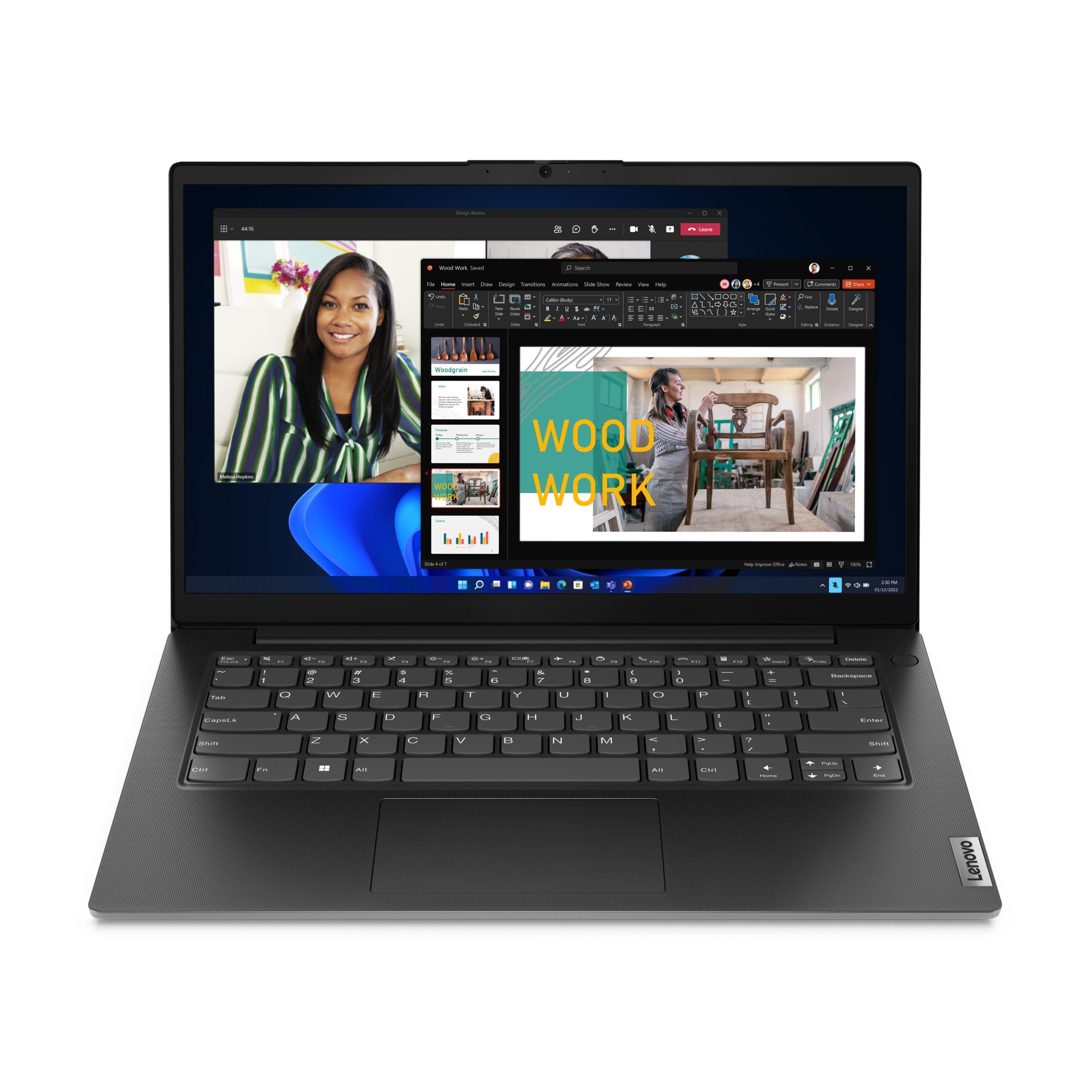 Lenovo V V14 AMD Ryzen™ 7 7730U Laptop 35,6 cm (14") Fuld HD 16 GB DDR4-SDRAM 512 GB SSD Wi-Fi 6 (802.11ax) Windows 11 Home Sort