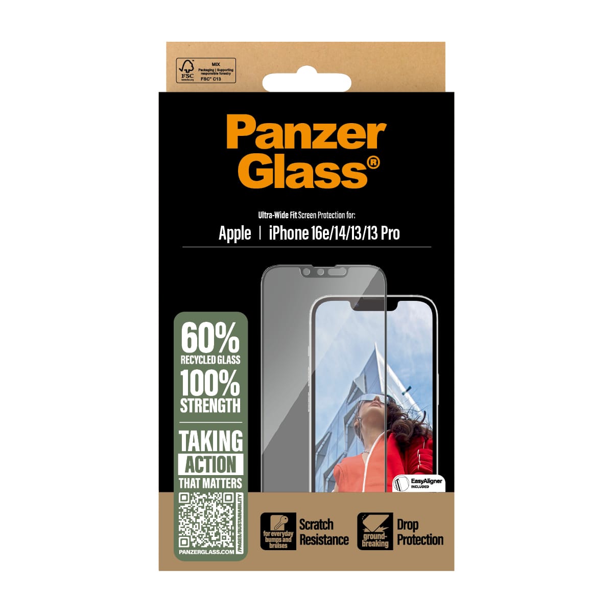 PanzerGlass PG Scrn iPhone SE 25/14/13/13 Pro UWF WA Klar skærmbeskytter Apple 1 stk - Billede 3