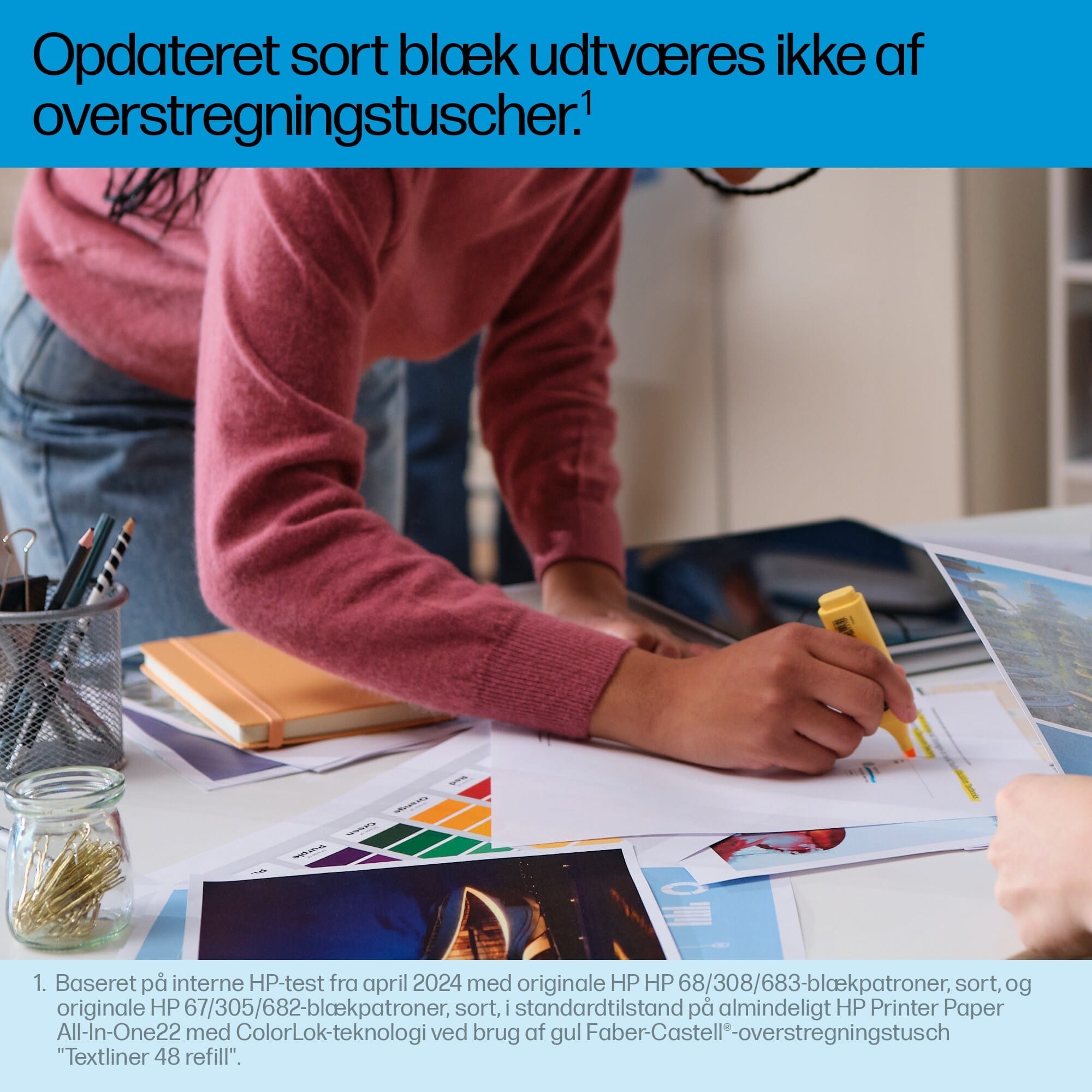 HP 308 2-Pack Black/Tri-color Original Ink Cartridge Combo blækpatron Standard udbytte Sort, Blå, Magenta, Gul - Billede 12