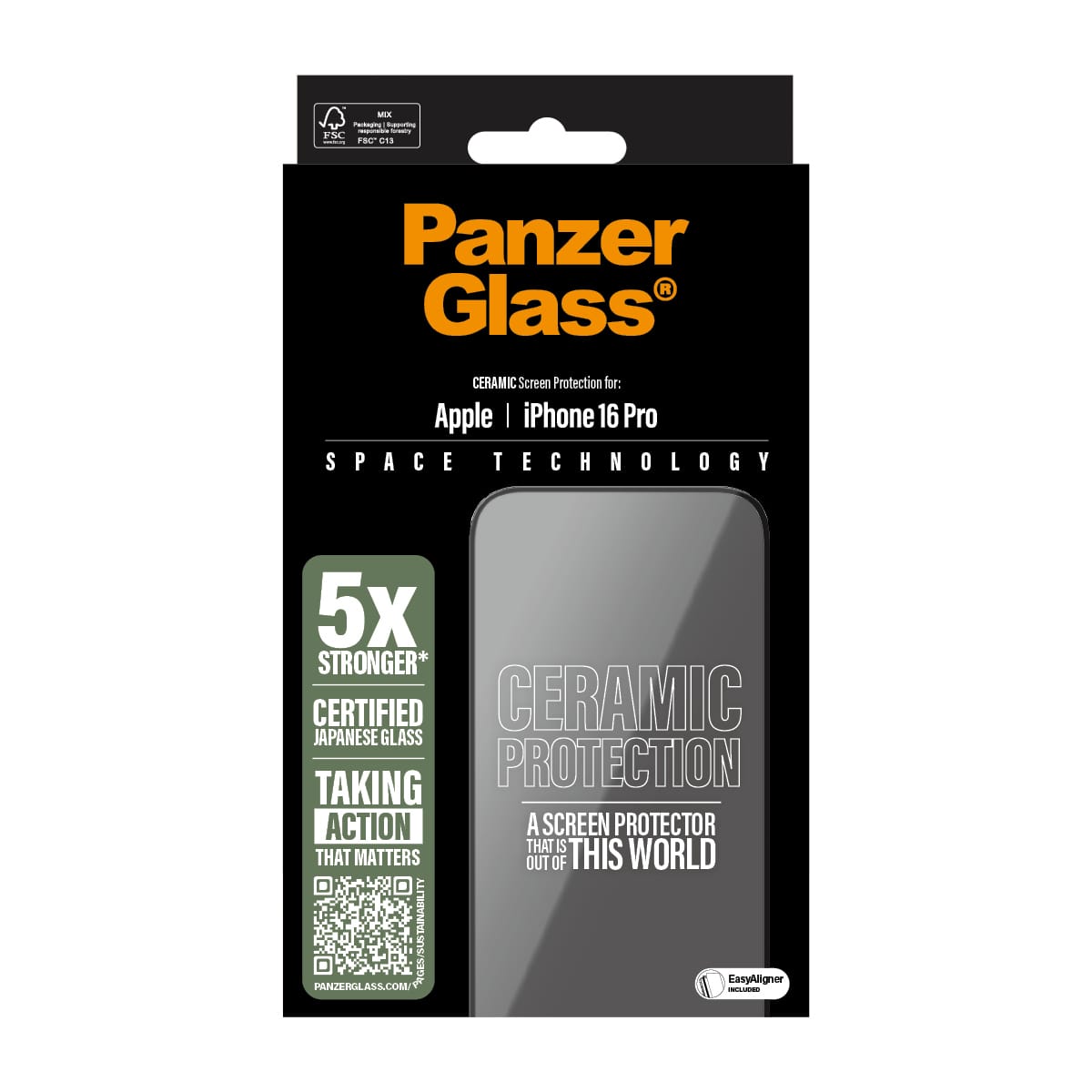 PanzerGlass PG Ceramic Scrn iPhone 16P 6.3Inch UWF Klar skærmbeskytter Apple 1 stk - Billede 3