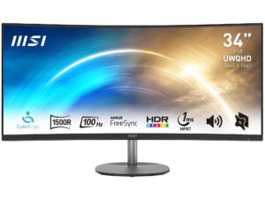 MSI Pro MP341CQ computerskærm 86,4 cm (34") 3440 x 1440 pixel UltraWide Quad HD Sort