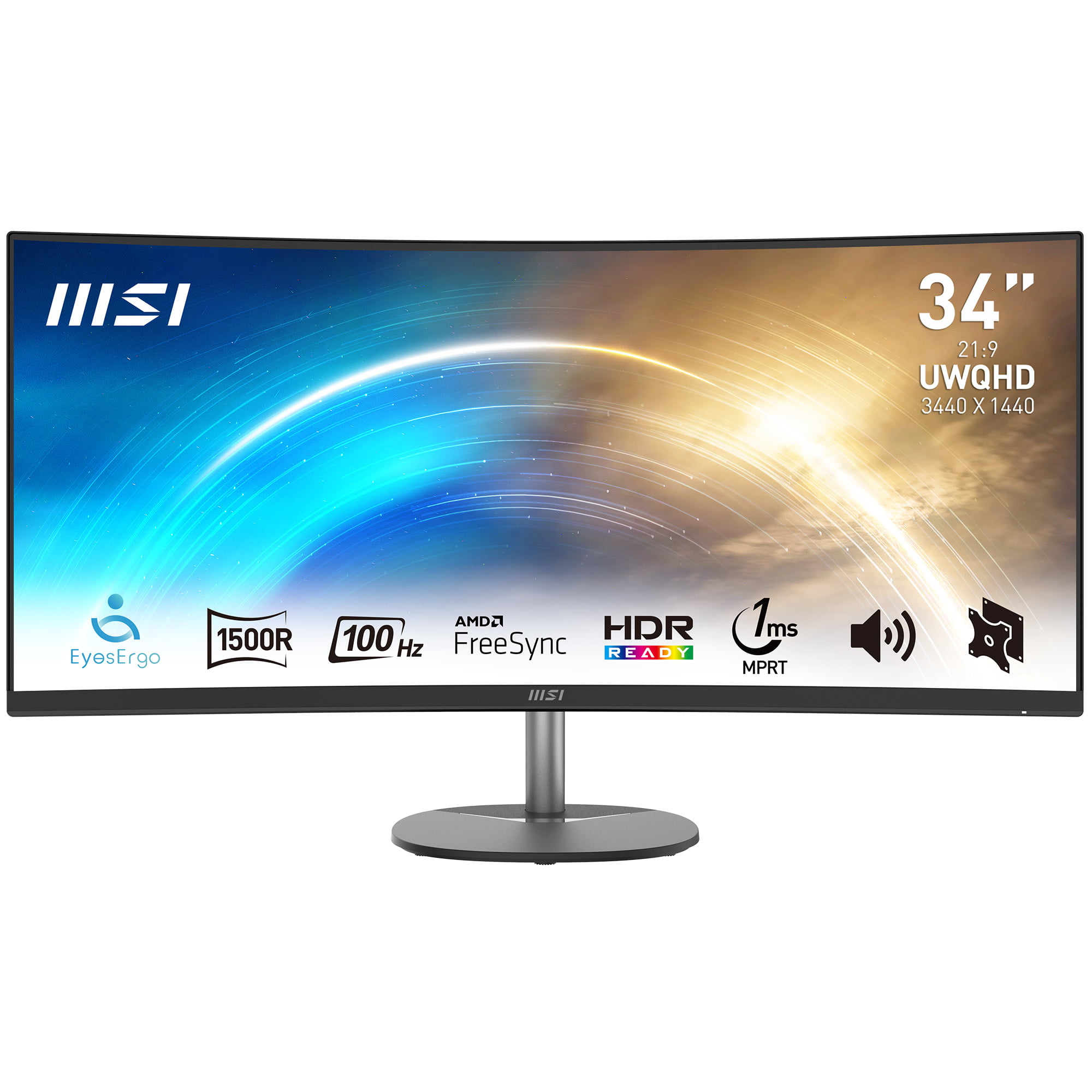 MSI Pro MP341CQ computerskærm 86,4 cm (34") 3440 x 1440 pixel UltraWide Quad HD Sort