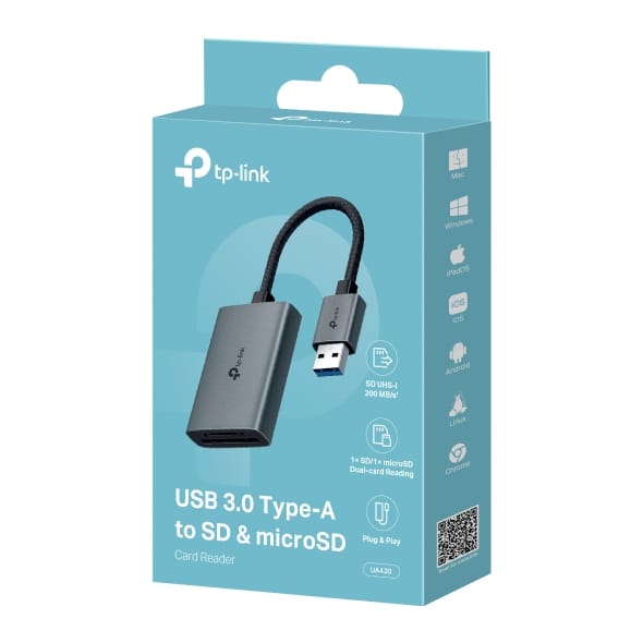 TP-Link UA430 kortlæser USB 3.2 Gen 1 (3.1 Gen 1) Type-C Grå - Billede 4
