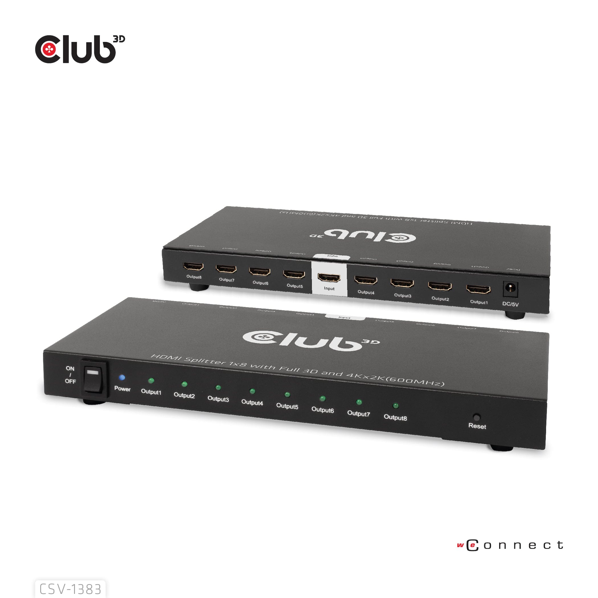 CLUB3D CSV-1383 video-splitter HDMI 8x HDMI - Billede 7