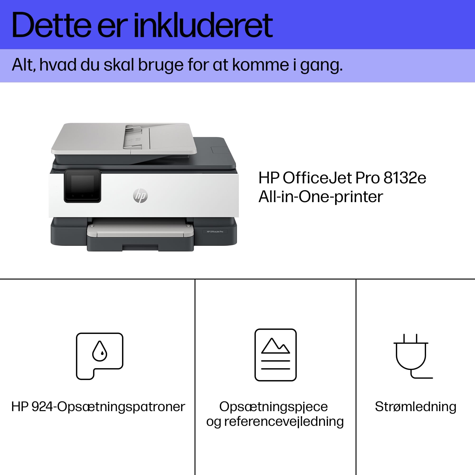 HP OfficeJet Pro 8132e All-in-One Printer Termisk inkjet A4 4800 x 1200 dpi 20 sider pr. minut Wi-Fi - Billede 4